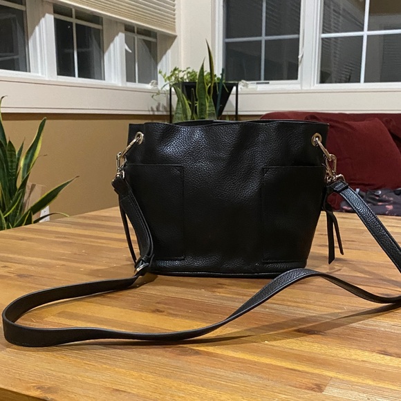 REHAB Steve Madden Black Crossbody.  Minor pealing. Please see pictures. - Picture 1 of 7